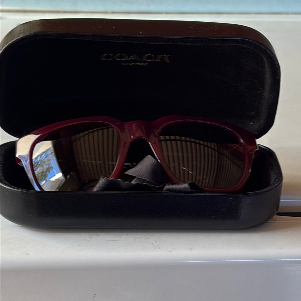 Coach Women's Burgundy Glasses